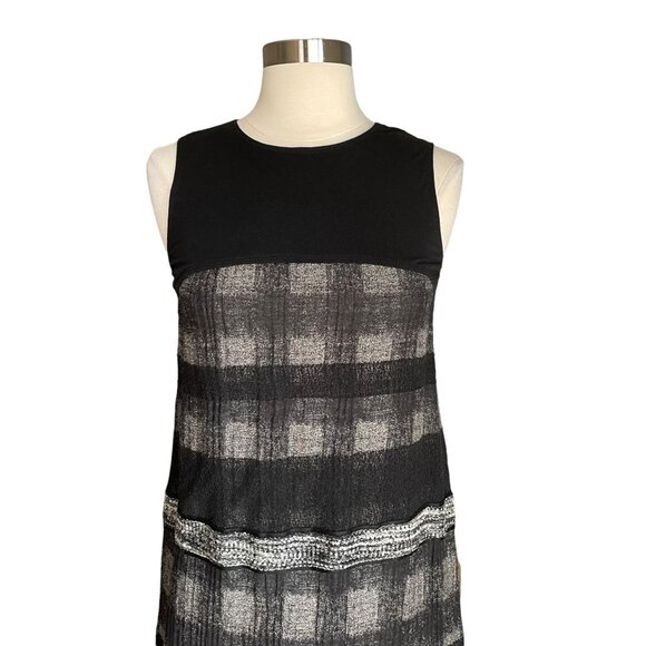 I'M Isola Marras Knit Wool Blend Black Grey Shift Dress - Picture 2 of 5